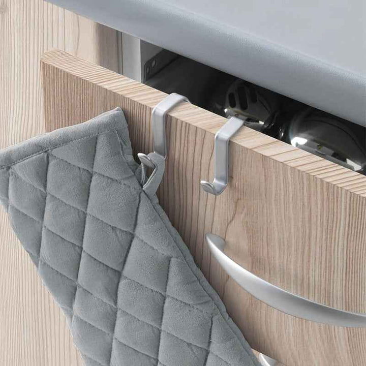 Metaltex Double Hook Galileo of Polytherm Metal, Silver - 1000607