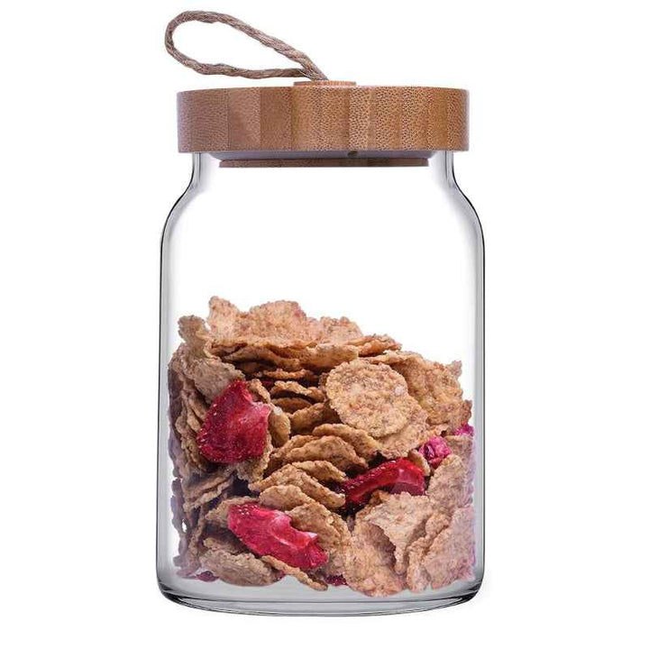 Bamboo Jar with Wooden Lid 860 CC - 1001435