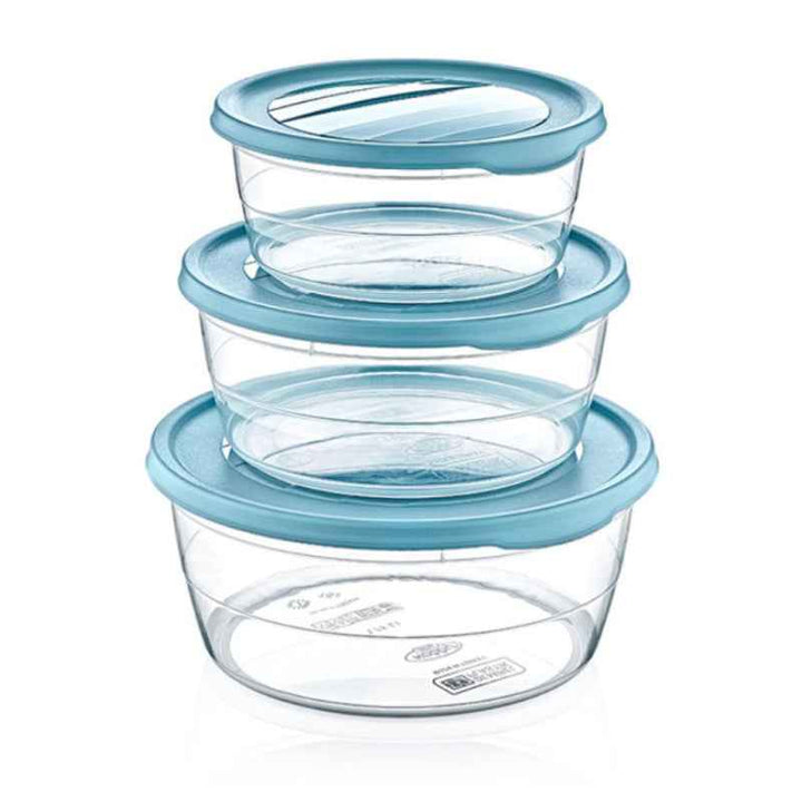 Hobbylife Trend Storage Box Round 3pcs Set, 0.3+0.7+1.1 Liter - 1002994