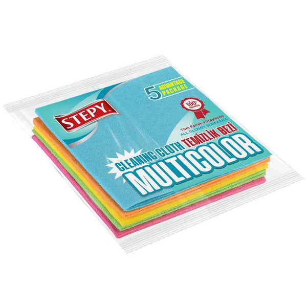 Stepy Cleaning Cloth Multi Color 5 pcs Set 34 x 35 cm - 1003263