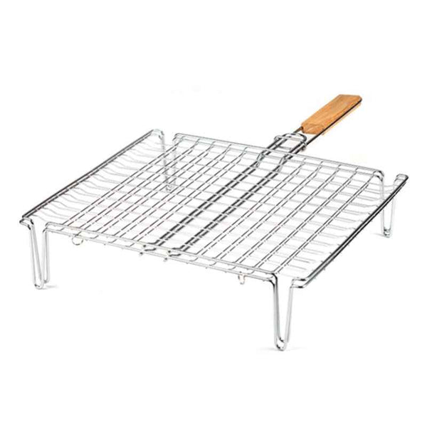 Metal wire mesh grilling basket with feet "BBQ Guru" 35x25cm - 1003373