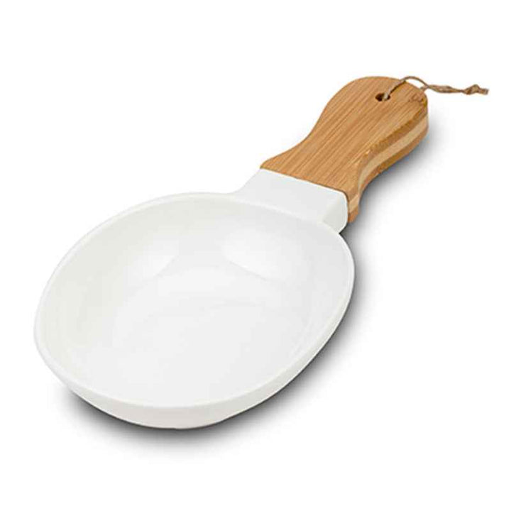 Nava Porcelain plate "Terrestrial" with bamboo handle 30cm - 1003411