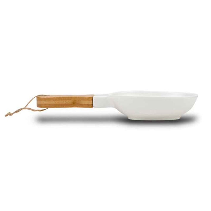 Nava Porcelain plate "Terrestrial" with bamboo handle 30cm - 1003411