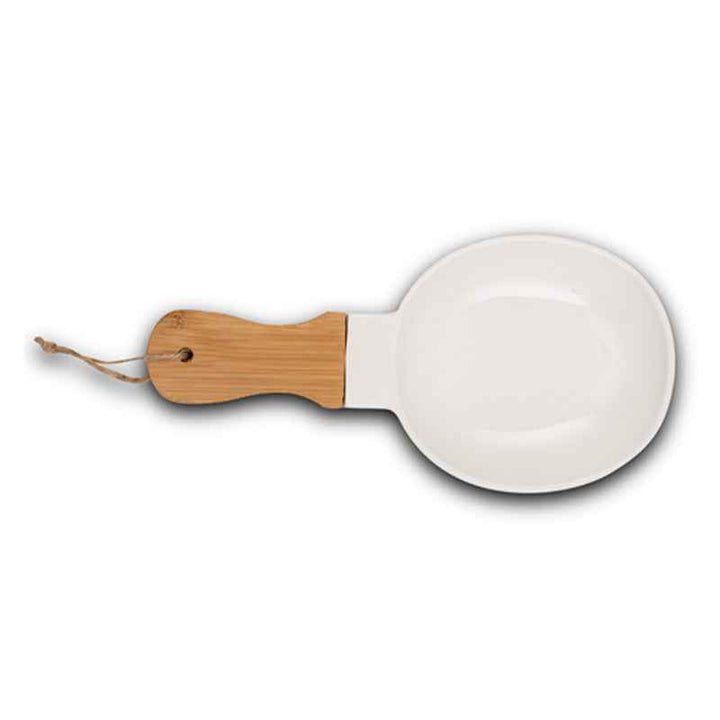 Nava Porcelain plate "Terrestrial" with bamboo handle 30cm - 1003411