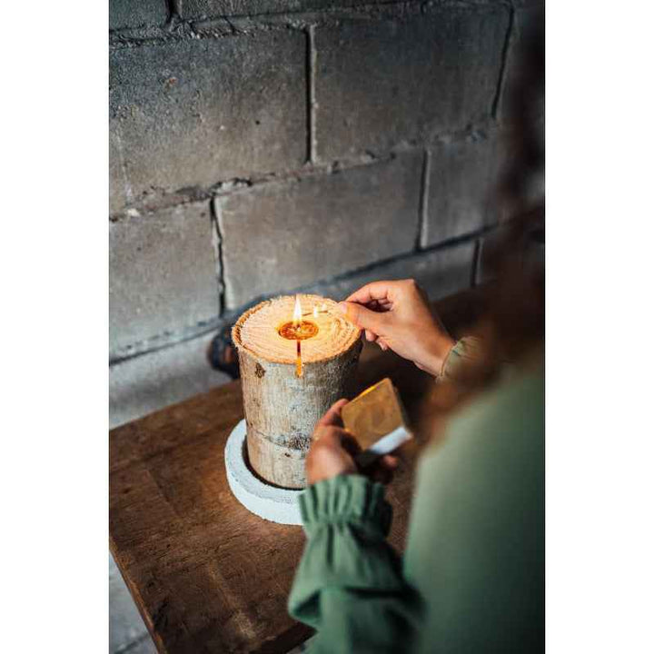 Wood Torch with Nature Wax Outdoor 18 x 18 cm Viking Wood Torch +/- 70Min - 1003689