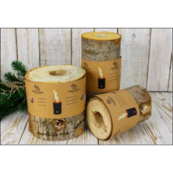 Wood Torch with Nature Wax Outdoor 18 x 18 cm Viking Wood Torch +/- 70Min - 1003689