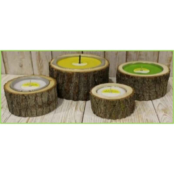 Citronella Classic Wood Holder W/ Tin Refill Outdoor 16x7.5cm 12Hrs - 1003699