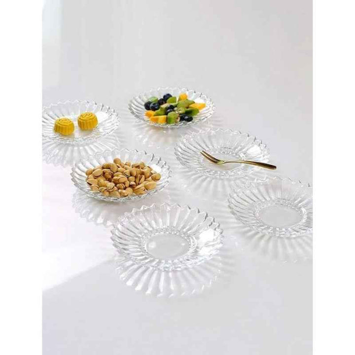 Brasilia Gateau Set Large Plate Without Stem 30 CM and 6pcs Small Plate 20 CM Tray Gift Box - 1004003