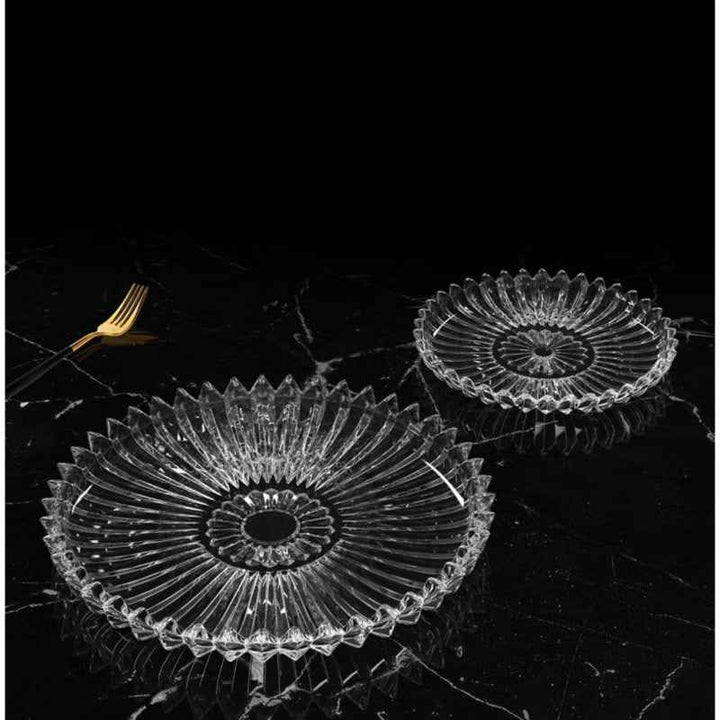 Brasilia Gateau Set Large Plate Without Stem 30 CM and 6pcs Small Plate 20 CM Tray Gift Box - 1004003