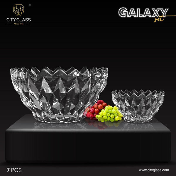 City Glass Galaxy Bowl Set 7pcs - 1004004