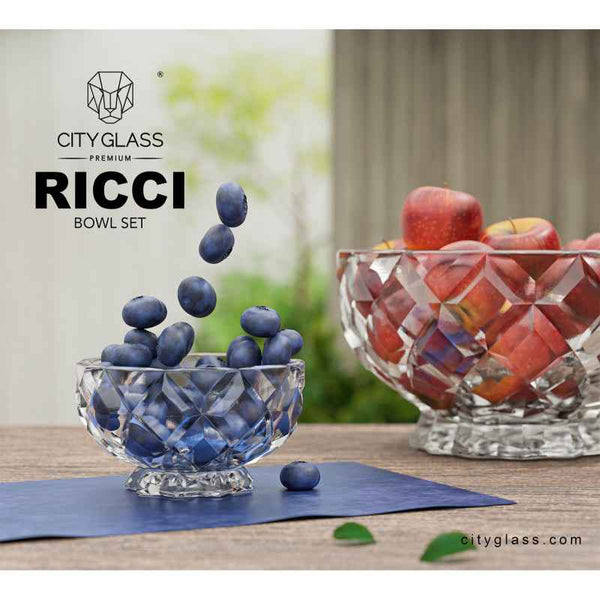 City Glass Ricci Bowl Set 7pcs - 1004007