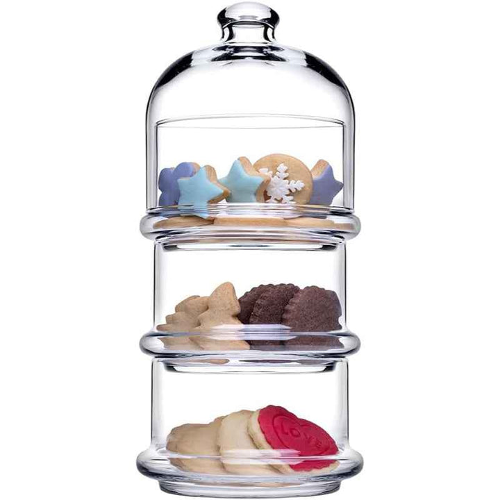 Pasabahce 3 Layer Serving Set Transparent Glass - 1004080