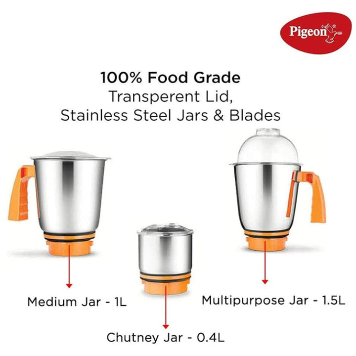 Pigeon Mixer Grinder Trumix 3 Jar 550 W 12013E - Salman Stores