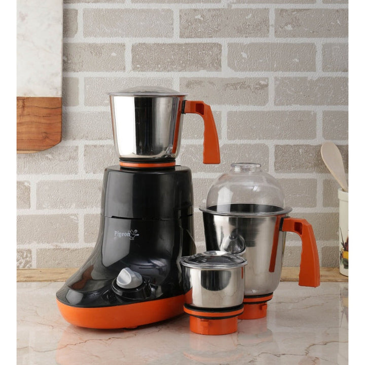 Pigeon Mixer Grinder Egnite 750 W 3 Jar Black 12204E - Salman Stores