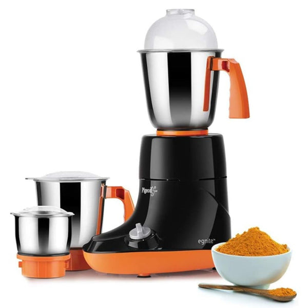 Pigeon Mixer Grinder Egnite 750 W 3 Jar Black 12204E - Salman Stores