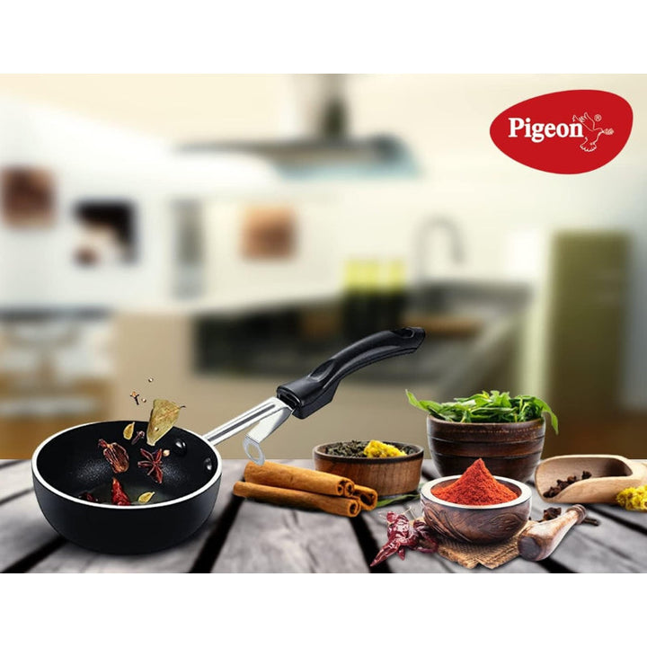 Pigeon Tadka Pan Non Stick Black 177 - Salman Stores
