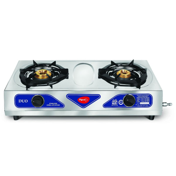 Pigeon LPG Stove Stainless Steel Duo 2 Burner 36 - Salman Stores