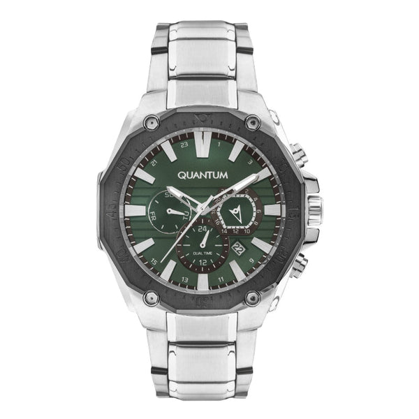 Quantum Men Silver Stainless Steel Analog Green Dial Watch ADG1021370 - Salman Stores
