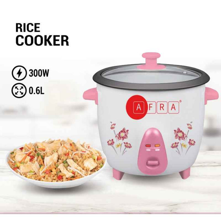 Afra Rice Cooker 0.6 Liter Non-Stick 300W AF-0630RCWT