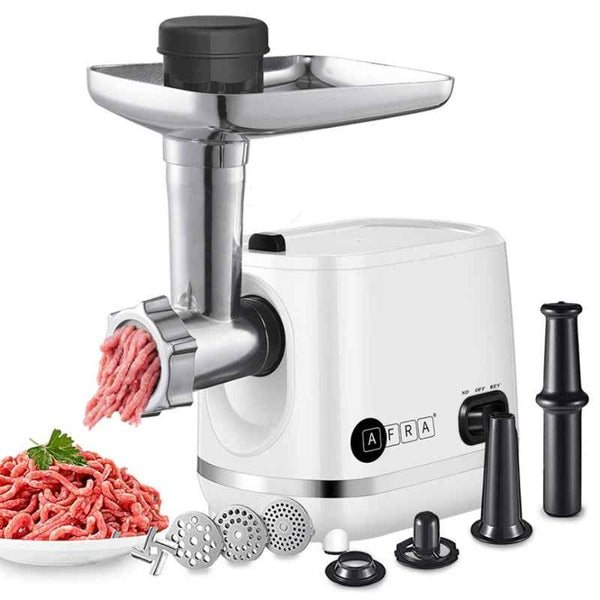 Afra Meat Grinder Power 3 Cutting Discs 1200W White AF-1200MGWT