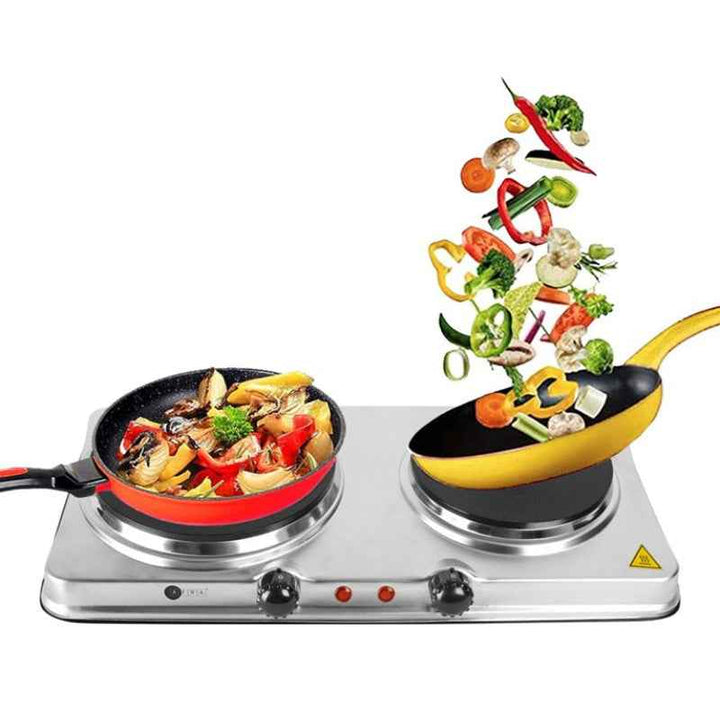Afra Double Electric Hotplate Stainless Steel 2500W AF-2500HPSS