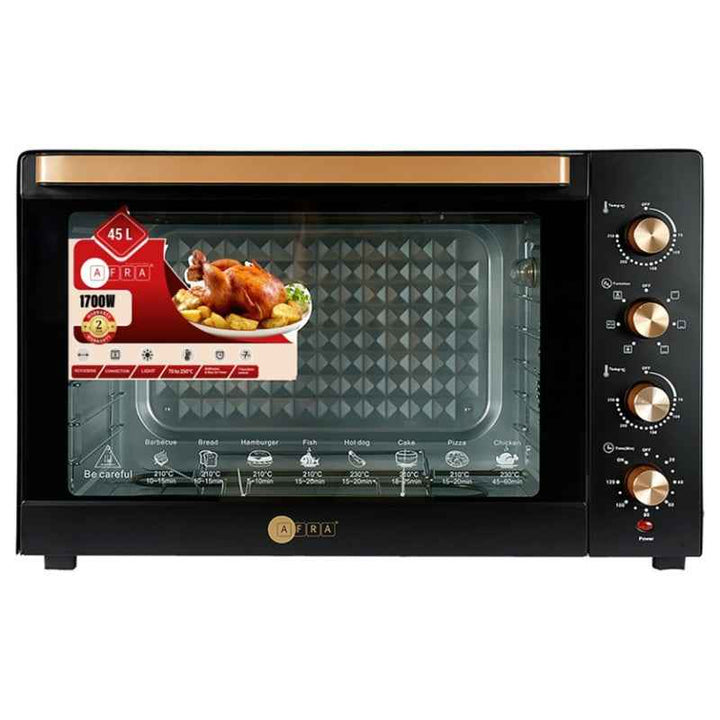 Afra Electric Oven Toaster 45 Liter 1700W Black AF-4517OTBK