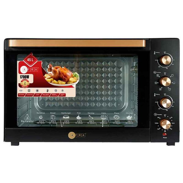 Afra Electric Oven Toaster 45 Liter 1700W Black AF-4517OTBK