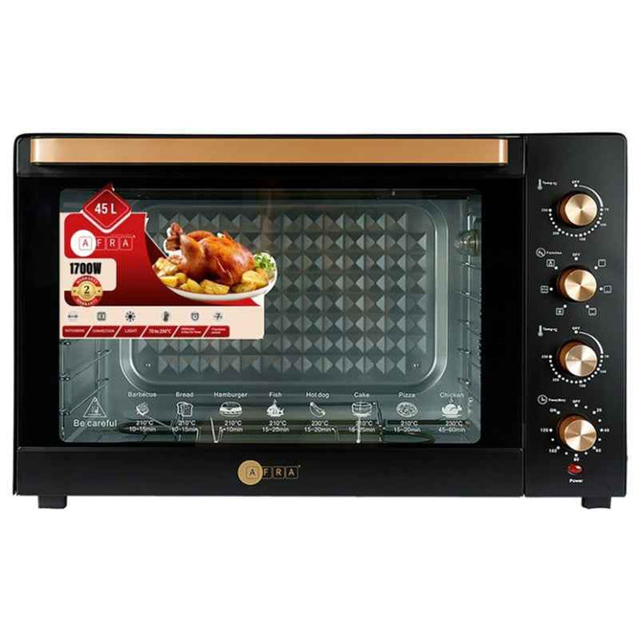 Afra Electric Oven Toaster 45 Liter 1700W Black AF-4517OTBK