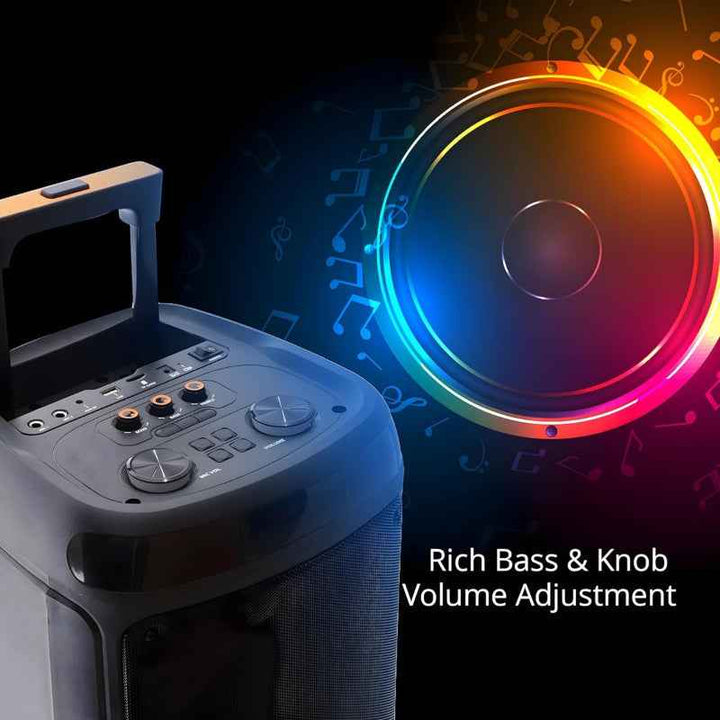 AFRA Trolley Speaker Dual Speakers 60W 4000Ma Black AF-60TSBK