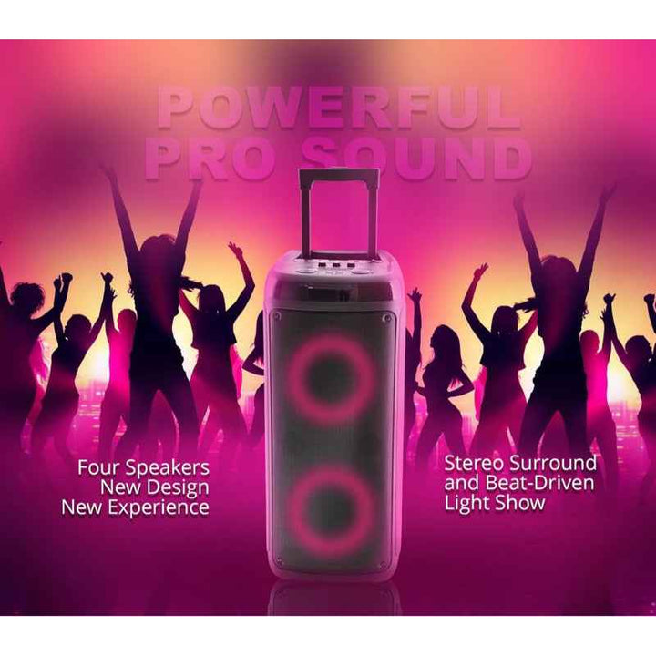 AFRA Trolley Speaker Dual Speakers 60W 4000Ma Black AF-60TSBK