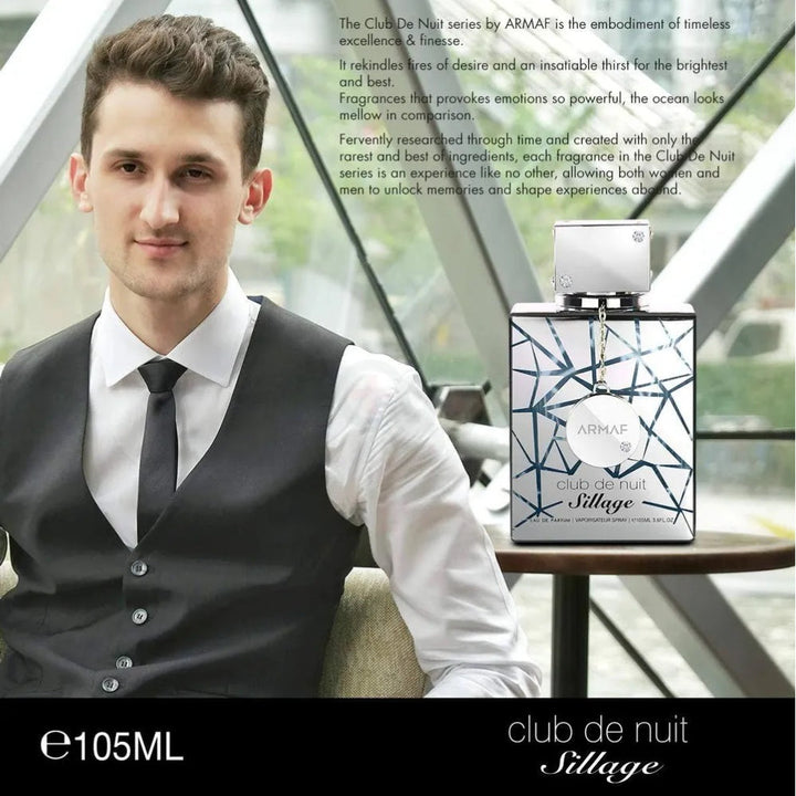 Club De Nuit Sillage for Men 105 ml EDP  by Armaf AM136470 - Salman Stores