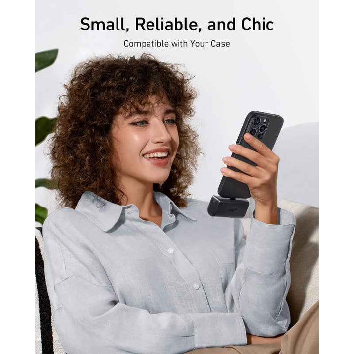 Anker 621 Powercore 5000 MAH With Built in Lightning Connect Black AN.A1645H11.BK