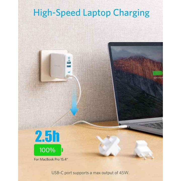 Anker Powerport lll 3-Port 65W Elite White AN.A2034K21.WT