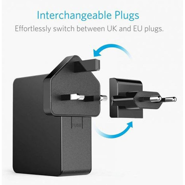Anker Powerport 27W 4A USB Port Black AN.A2042L11.BK - Salman Stores