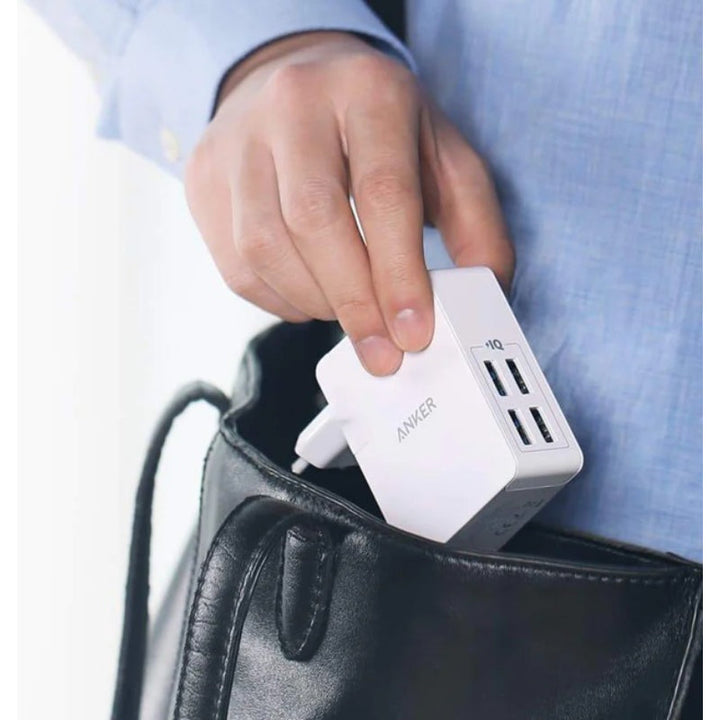 Anker Powerport 27W 4A USB Port White AN.A2042L21.WT - Salman Stores