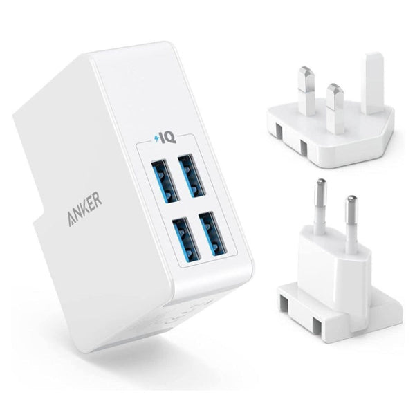 Anker Powerport 27W 4A USB Port White AN.A2042L21.WT - Salman Stores