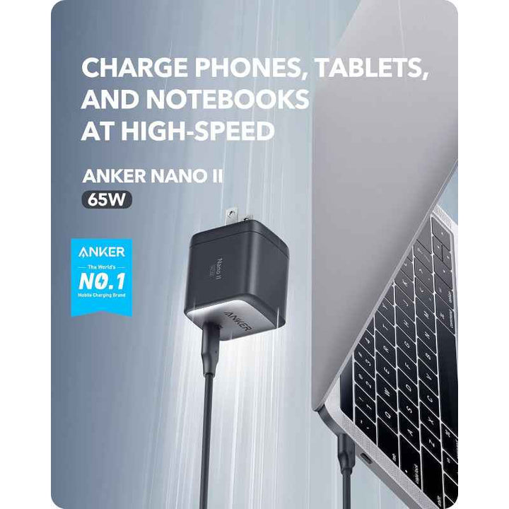 Anker 715 Powerport Nano 65W 1C PD GAN Black AN.A2663K11.BK