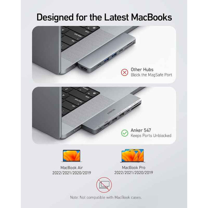 Anker 547 USB-C Hub 7-in-2 for MacBook B2B - UN Grey AN.A8354HA1.BK