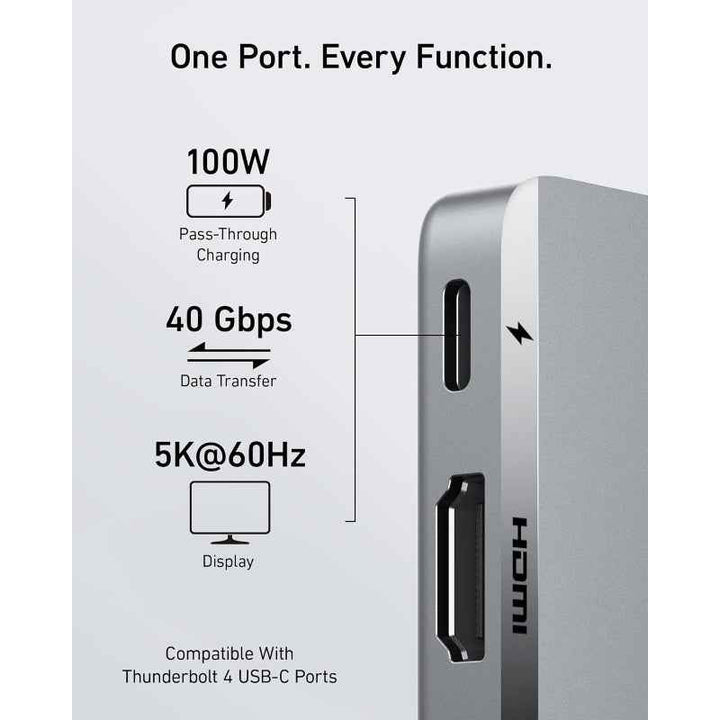 Anker 547 USB-C Hub 7-in-2 for MacBook B2B - UN Grey AN.A8354HA1.BK