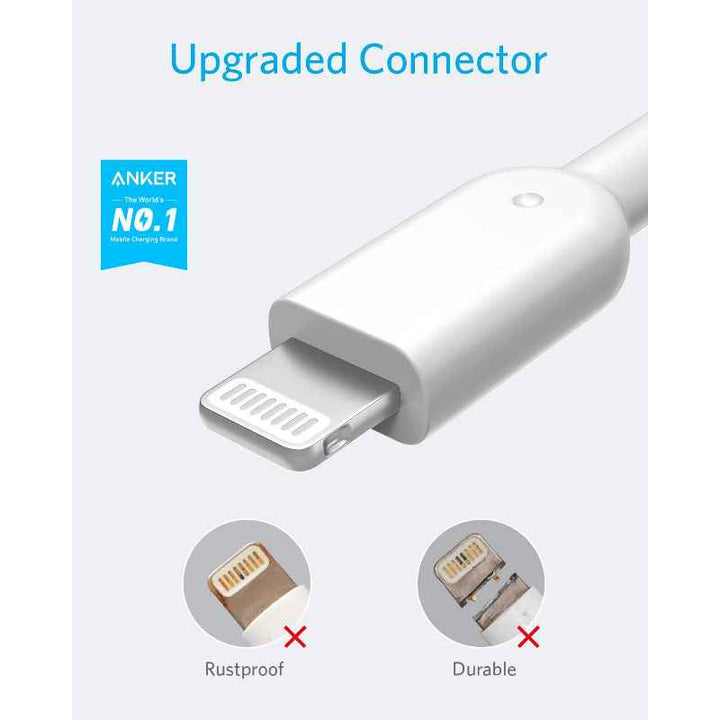 Anker Powerline II with lightning Connector 6ft White AN.A8433H22.WT