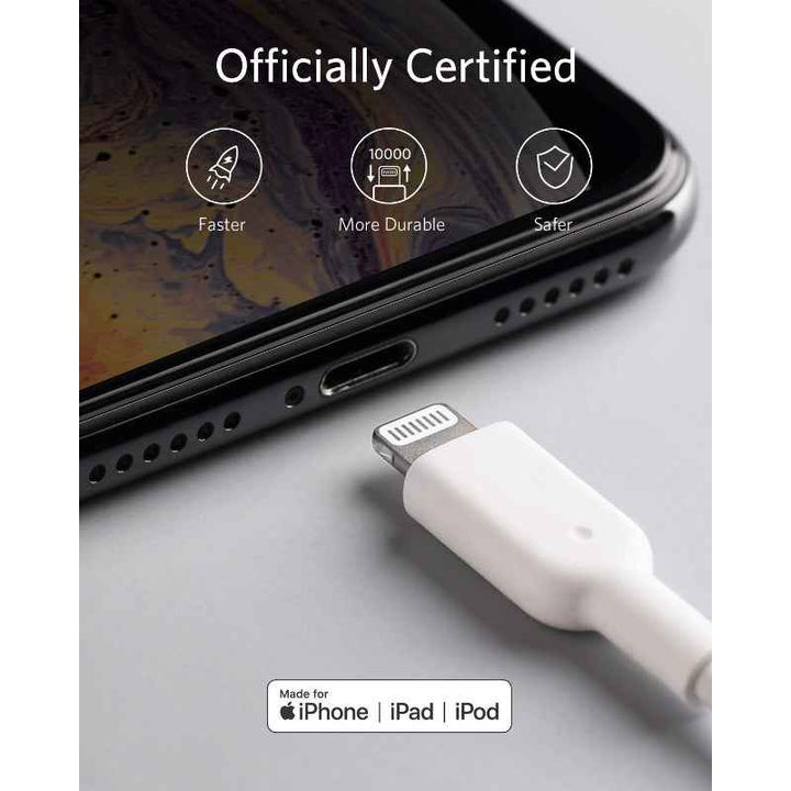 Anker Powerline II with lightning Connector 6ft White AN.A8433H22.WT