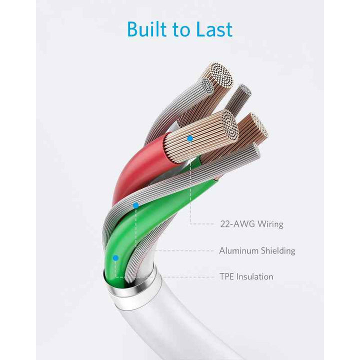 Anker Powerline II with lightning Connector 6ft White AN.A8433H22.WT