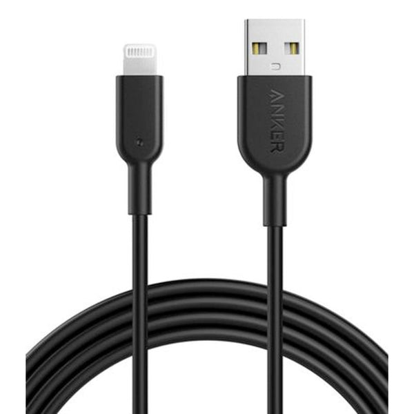 Anker Powerline II USB-A Cable with Lightning cable 10ft Black AN.A8434H12.BK - Salman Stores