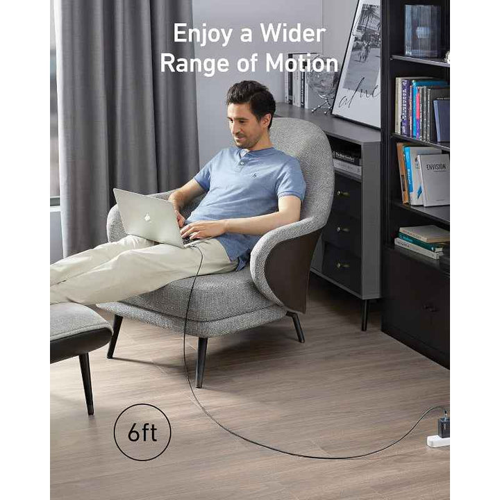 Anker 765 USB-C to USB-C Cable 140W 6ft Nylon Grey AN.A8866HA1.GY