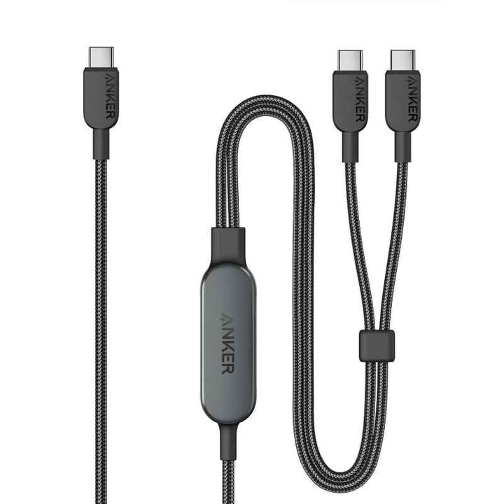Anker 2-in-1 USB-C to USB-C Cable 4 ft, 140W Black AN.A8895H11.BK