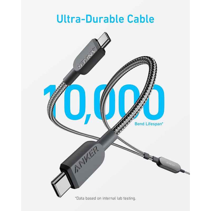 Anker 2-in-1 USB-C to USB-C Cable 4 ft, 140W Black AN.A8895H11.BK