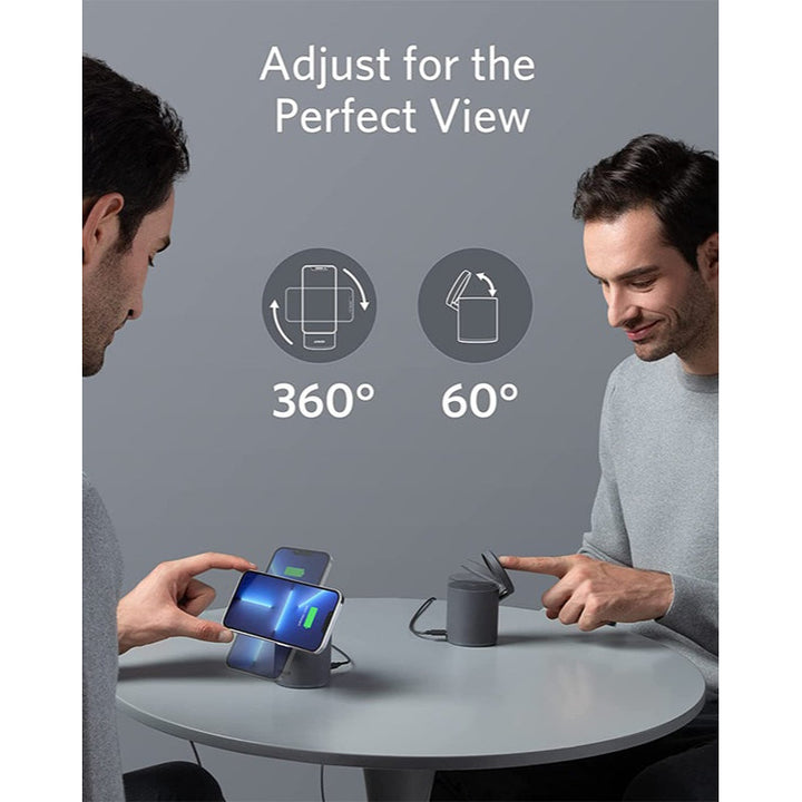 Anker 623 Magnetic Wireless Charger Maggo 2-In-1 With PD Charger Black AN.B2568211.BK - Salman Stores