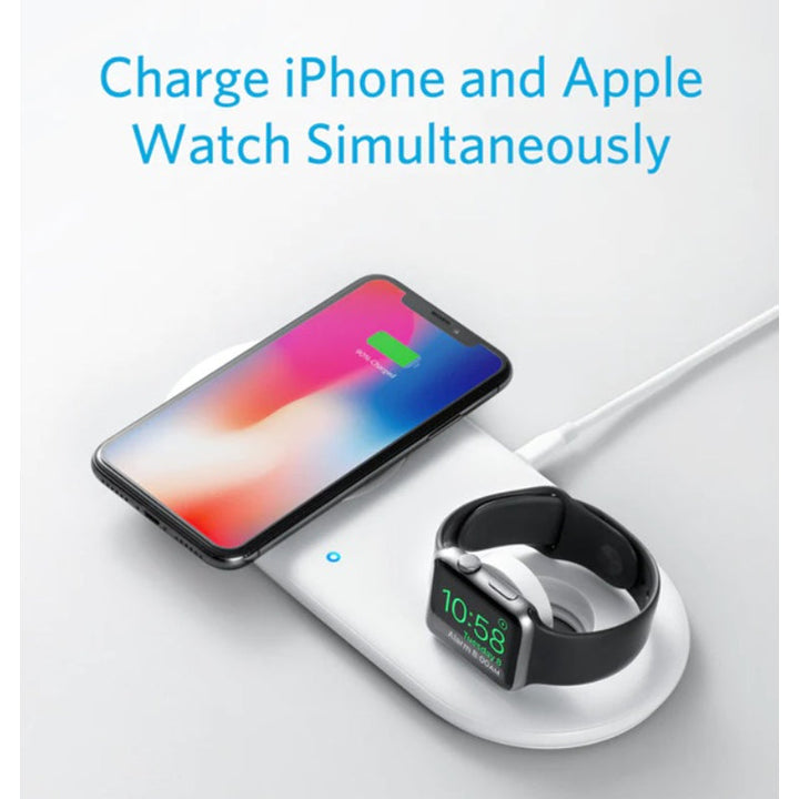 Anker Powerwave+Pad with Watch Holder & Quick Charge 3 White AN.B2570K21.BK - Salman Stores