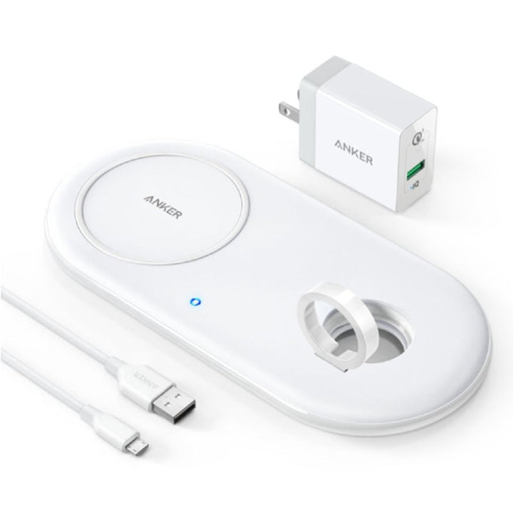 Anker Powerwave+Pad with Watch Holder & Quick Charge 3 White AN.B2570K21.BK - Salman Stores