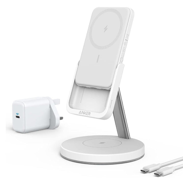 Anker 633 Magnetic Wireless Charger Maggo White AN.B25A7221.WT - Salman Stores